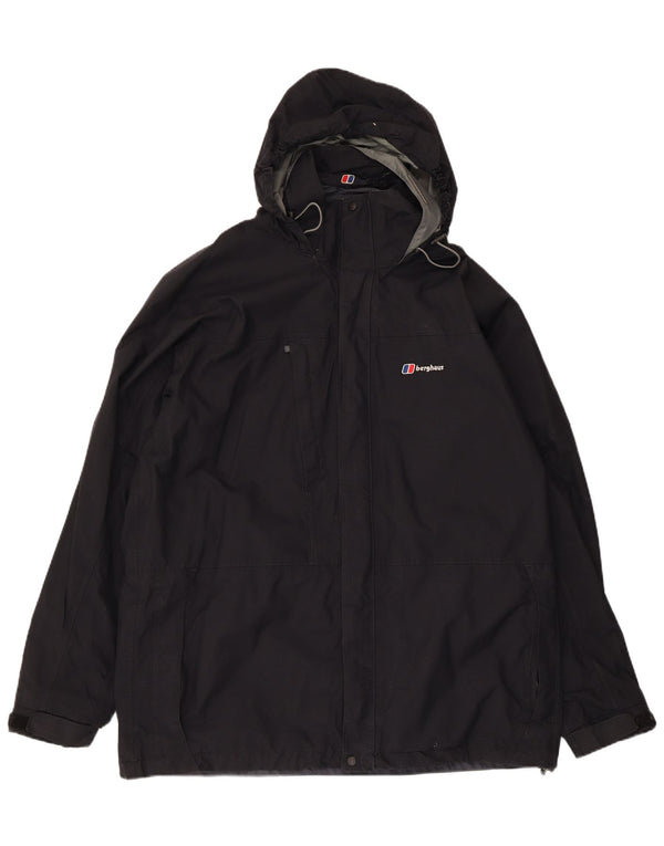 Мужская дождевик с капюшоном Berghaus UK 42 XL, черный нейлон