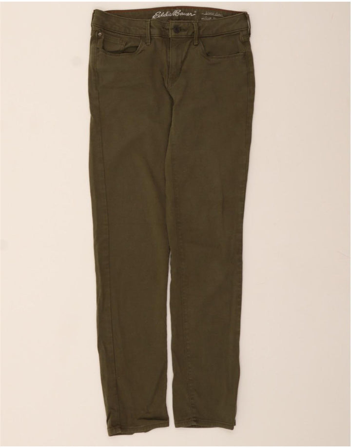 EDDIE BAUER Womens Slightly Curvy Straight Jeans US 8 Medium W30 L29 Khaki Vintage Eddie Bauer and Second-Hand Eddie Bauer from Messina Hembry 
