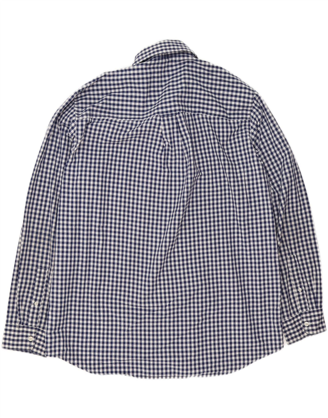 Мужская рубашка Chaps Easy Care XL, темно-синяя, в мелкую клетку, хлопок