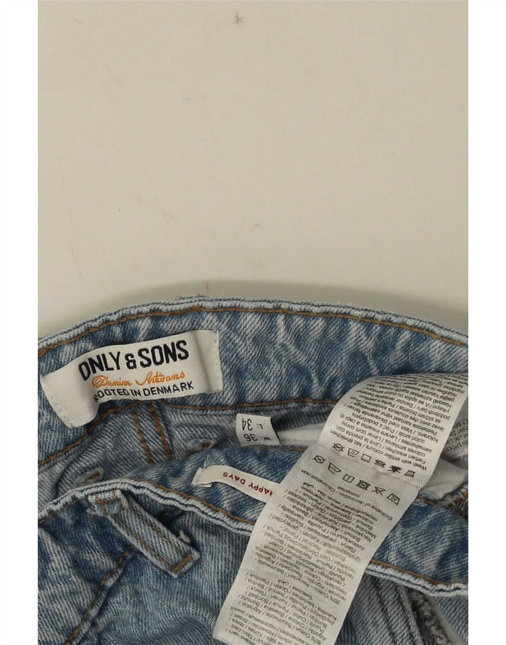 Мужские прямые джинсы карго Only & Sons W36 L34 синие, хлопок