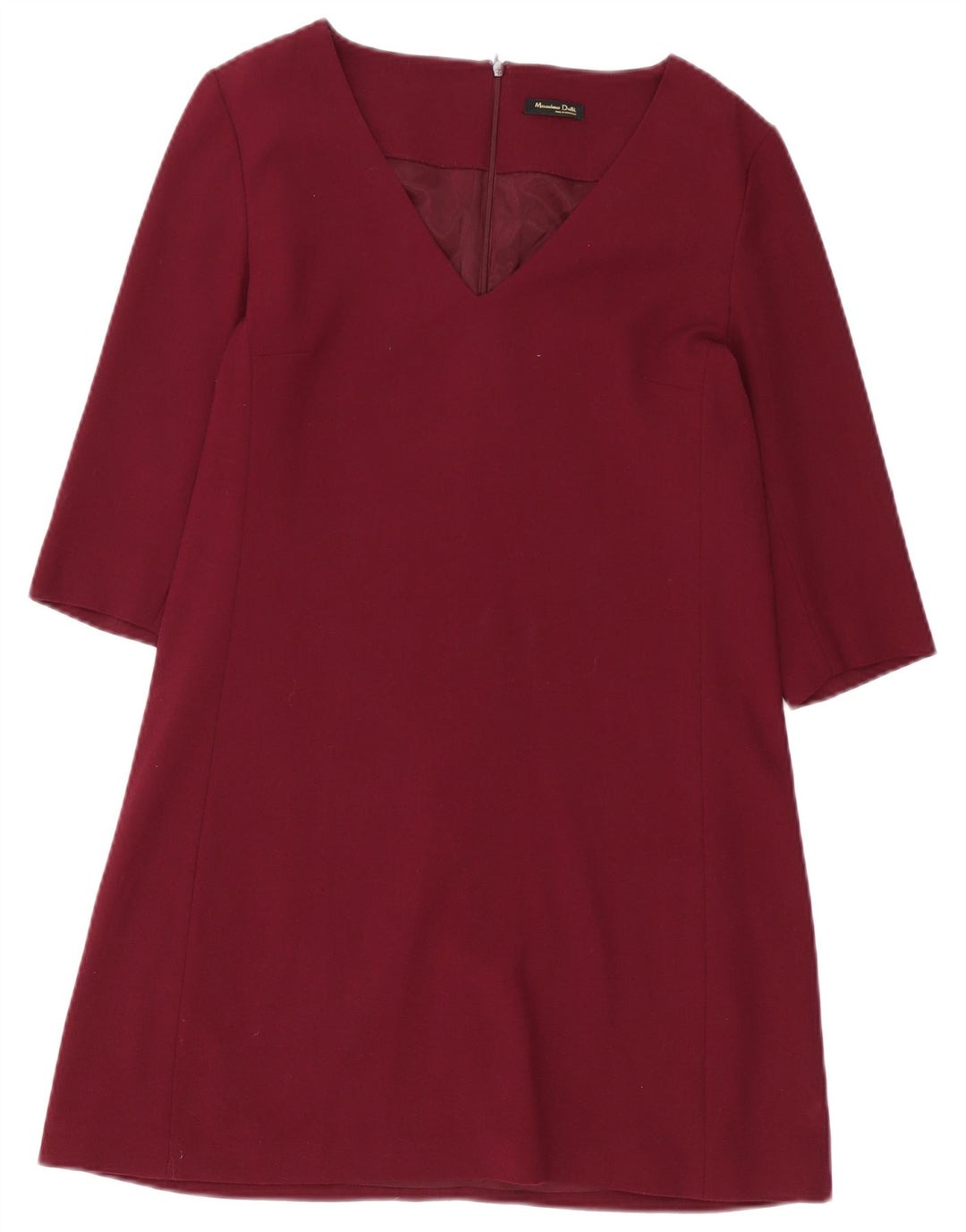 Massimo Dutti Женское платье-футляр с рукавом 3/4 EU 40 Средний бордовый