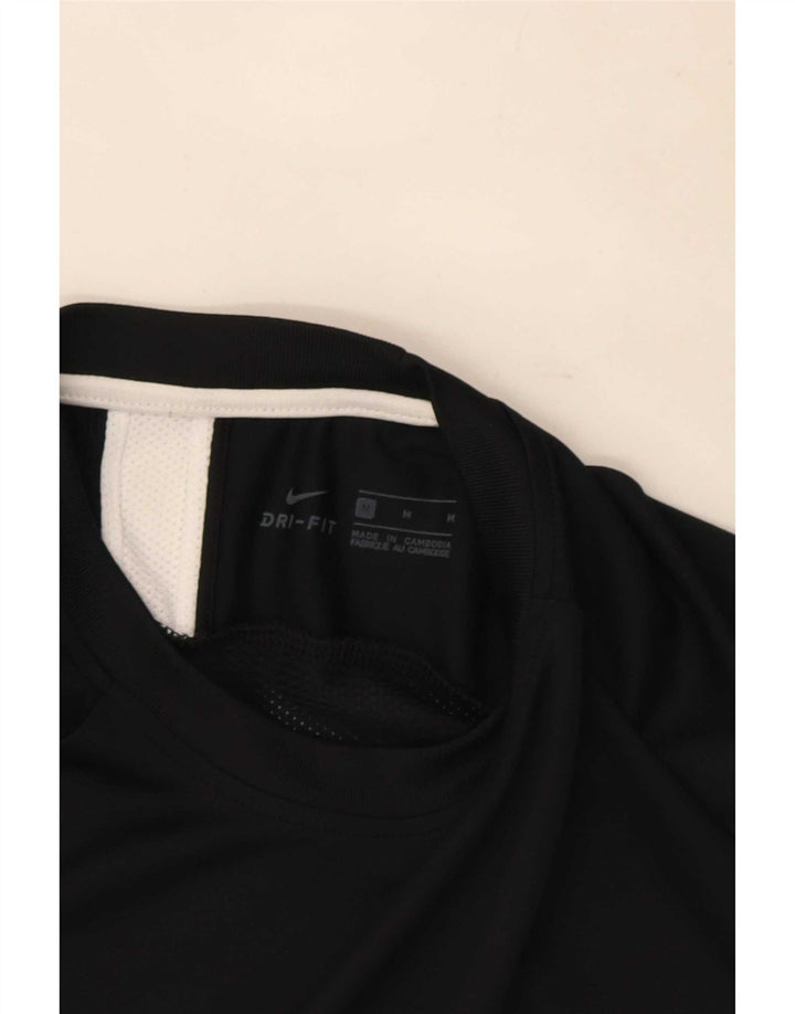 Мужская футболка Nike Dri Fit, средний черный полиэстер с цветными блоками