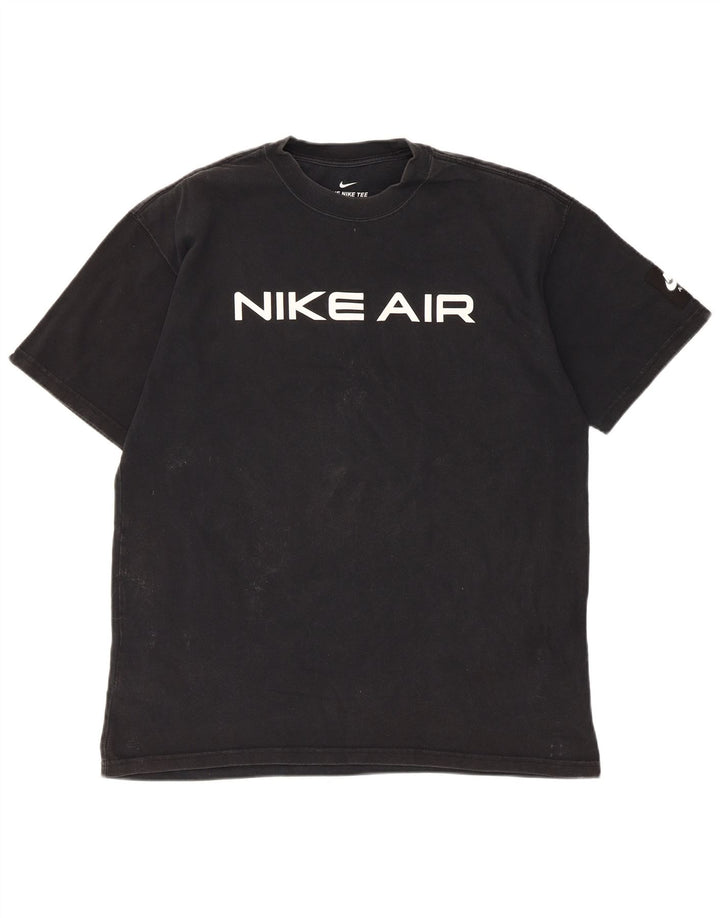 Мужская футболка с графическим рисунком Nike, средний черный хлопок