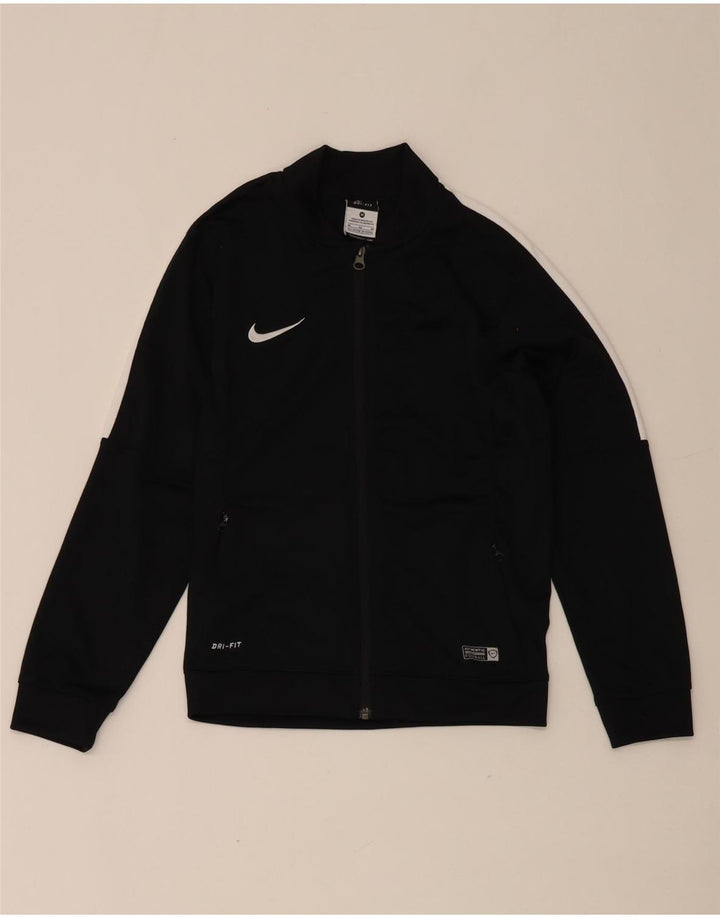 Спортивный костюм Nike Dri Fit для мальчиков, верхняя куртка 10–11 лет, средний черный с цветными блоками