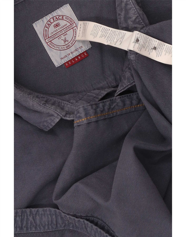 Мужская рубашка Fat Face 2XL, темно-синяя, хлопок