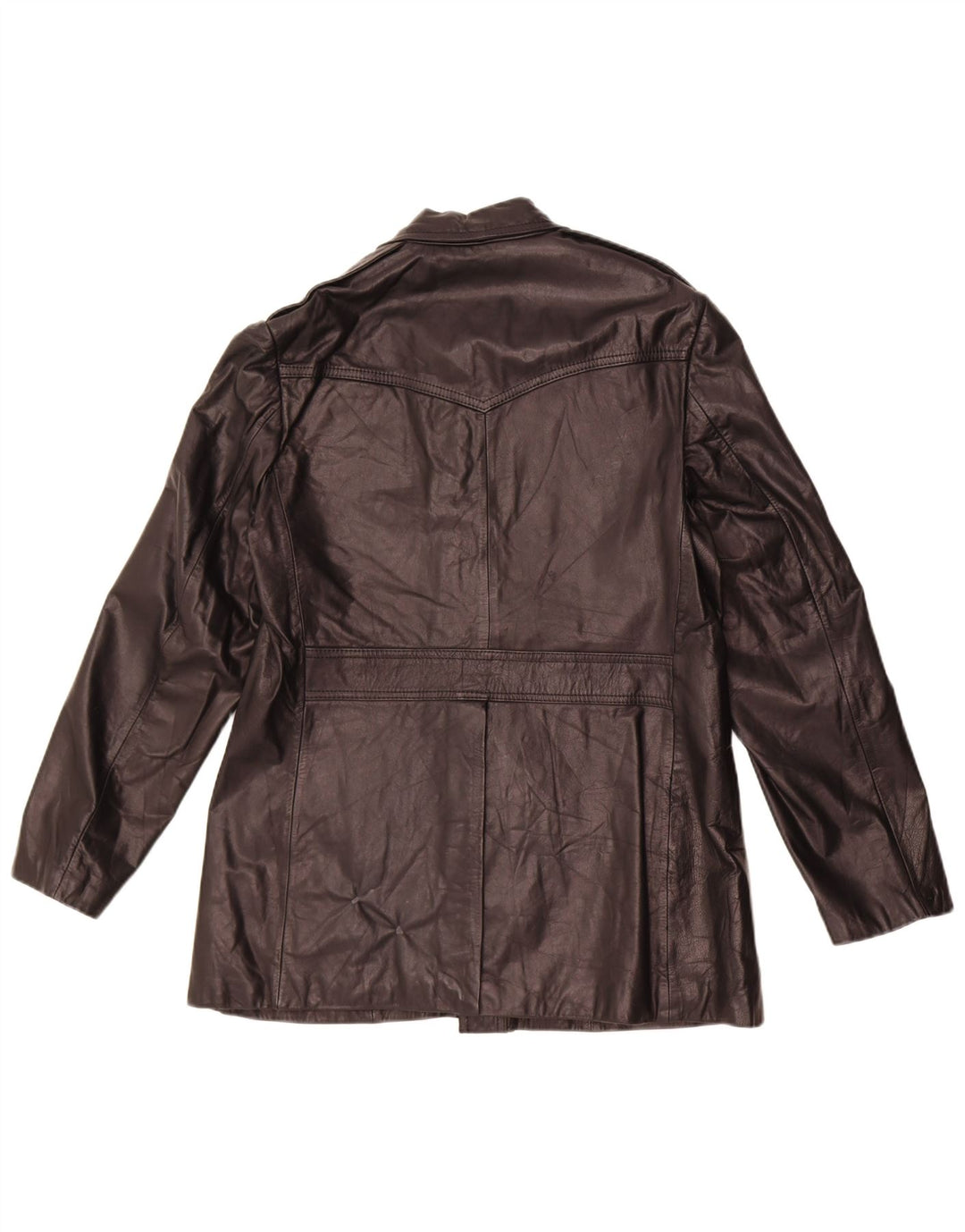 Винтажная женская кожаная куртка IT 42 Medium Black Leather