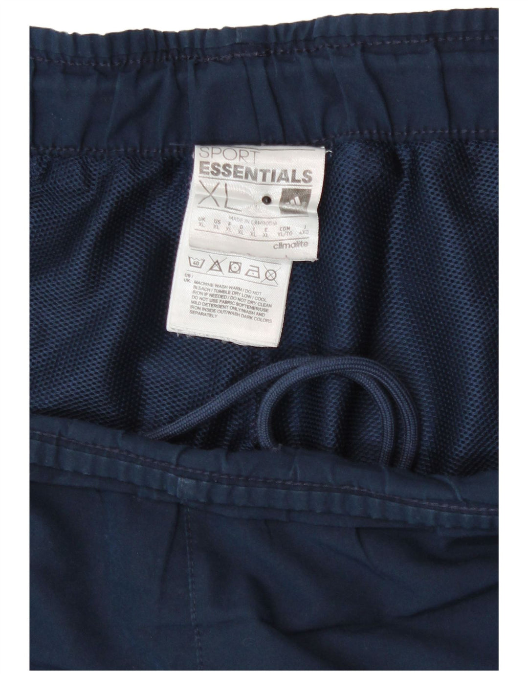 Мужские спортивные шорты Adidas Climalite XL темно-синие из полиэстера