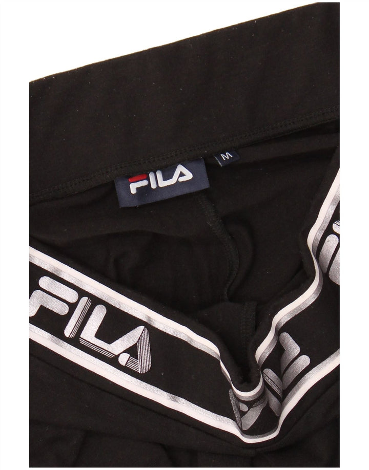 Женские леггинсы с рисунком FILA UK 12, средние, черные