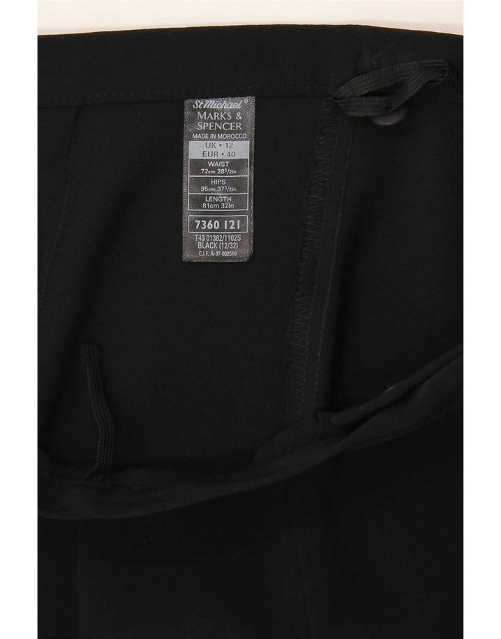 Женская юбка с запахом Marks & Spencer UK 12, средний W28, черный полиэстер