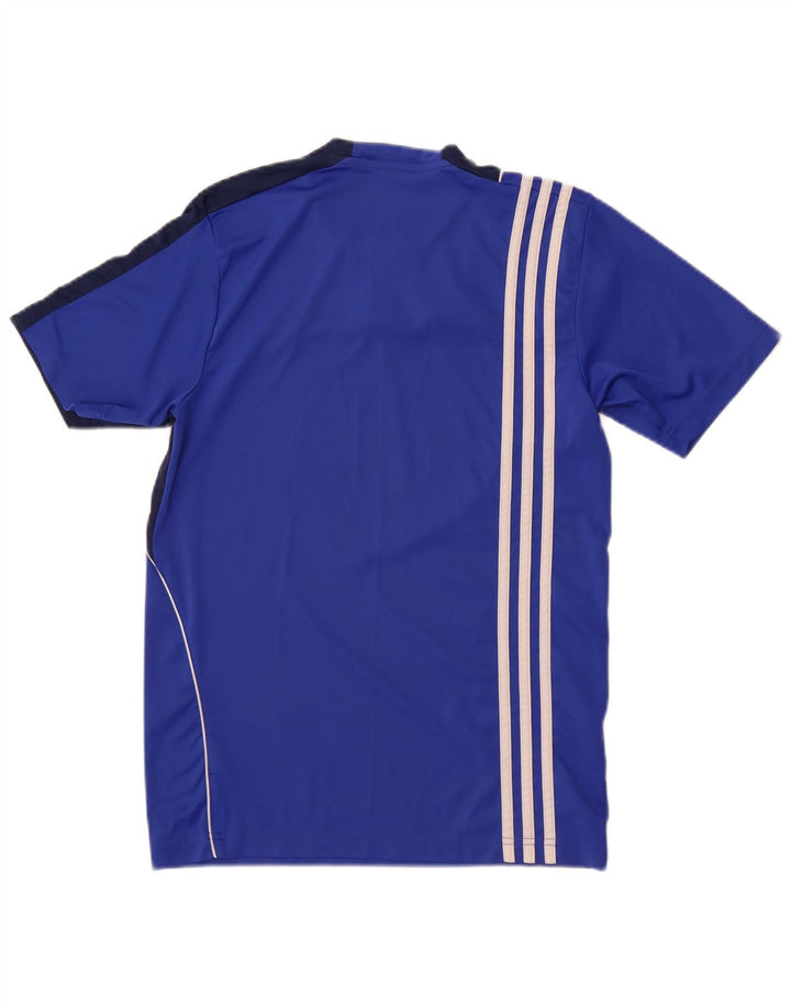 Мужская футболка Adidas с рисунком Top XS, синяя, полиэстер с цветными блоками
