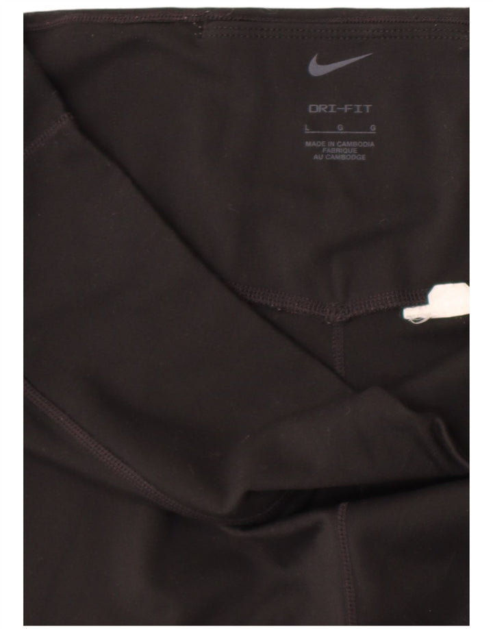 Женские укороченные леггинсы Nike Dri Fit UK 14, большие черные