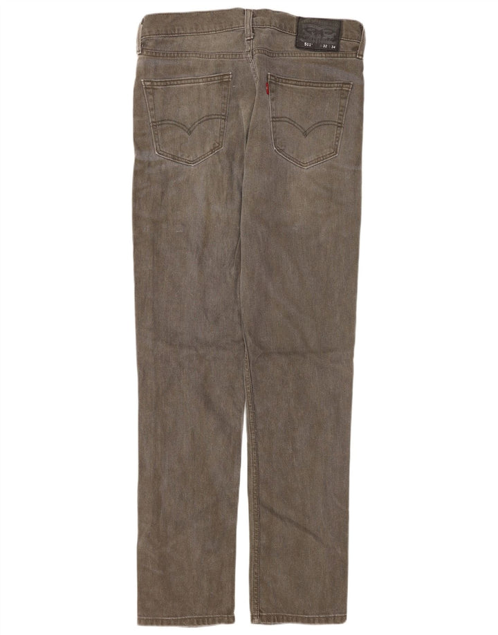 Мужские джинсы Levi's 511 Slim W32 L34 Серые хлопковые