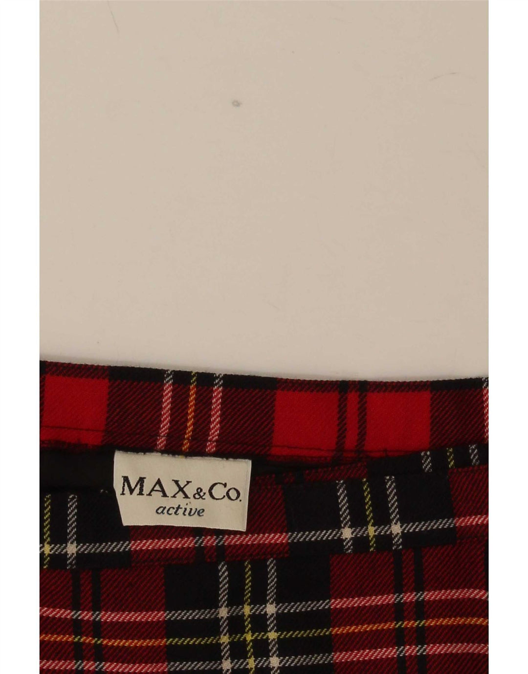 Женская мини-юбка с запахом Max & Co. W28, средний красный в клетку