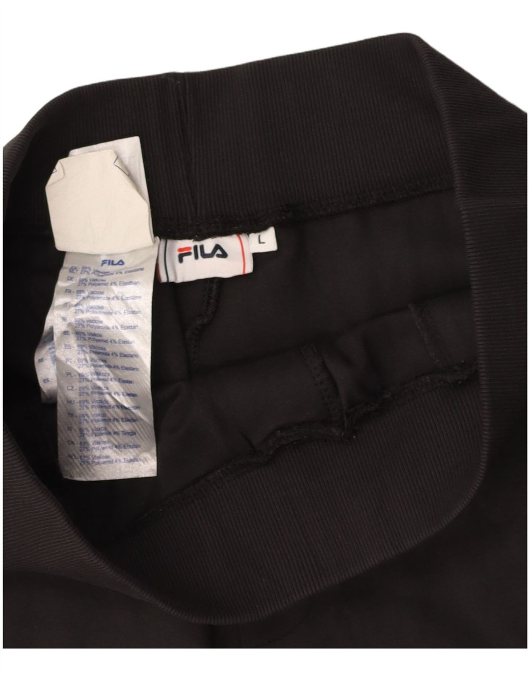 FILA Womens Tracksuit Trousers UK 14 Large  Black Viscose