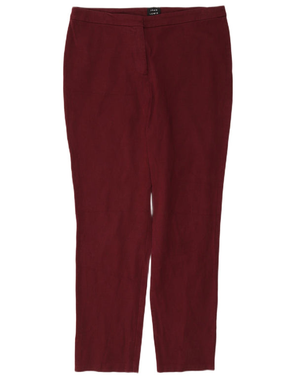 Женские узкие повседневные брюки John Lewis UK 12 Medium W32 L28 Бордовые