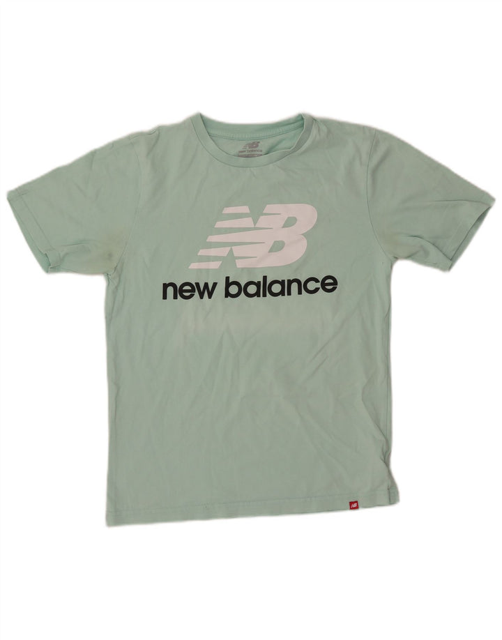 Женская футболка с рисунком NEW BALANCE Top UK 14, средний зеленый хлопок