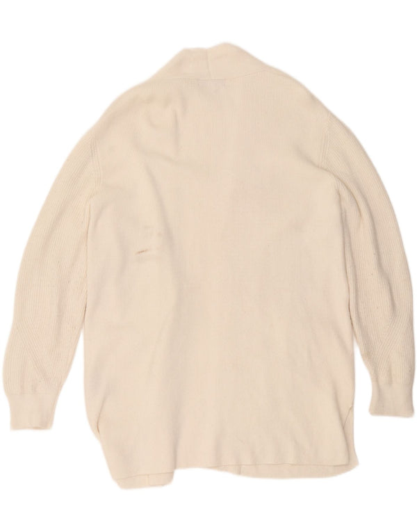 Женский удлиненный открытый кардиган Marks & Spencer UK 16, большой Off White