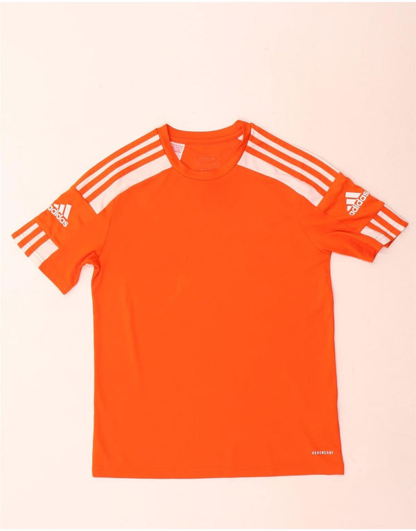 Футболка Adidas с рисунком Aeroready для мальчиков, топ 13–14 лет, оранжевый полиэстер