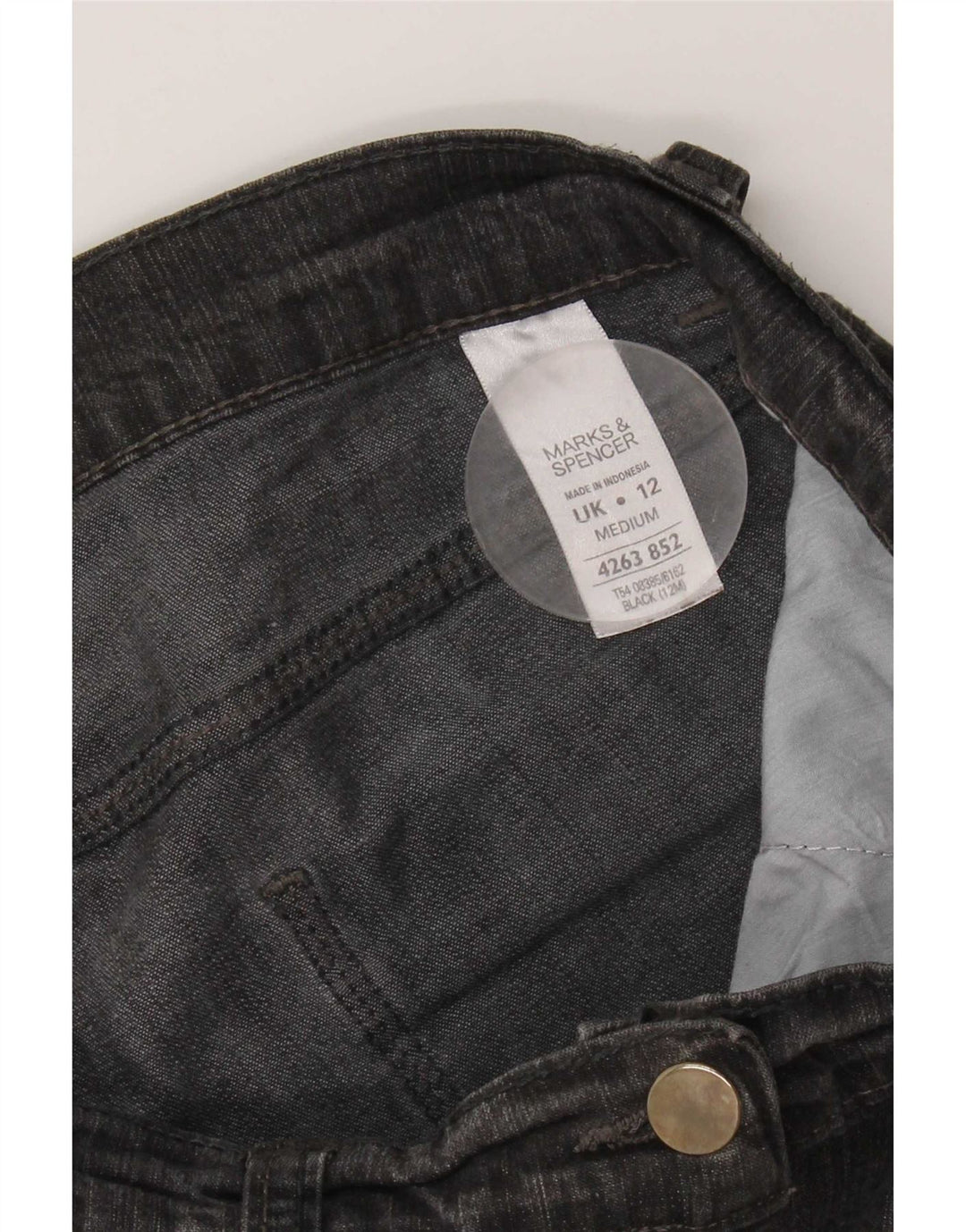 Женские джинсы Bootcut Marks & Spencer UK 12, средние W30 L29, черный хлопок