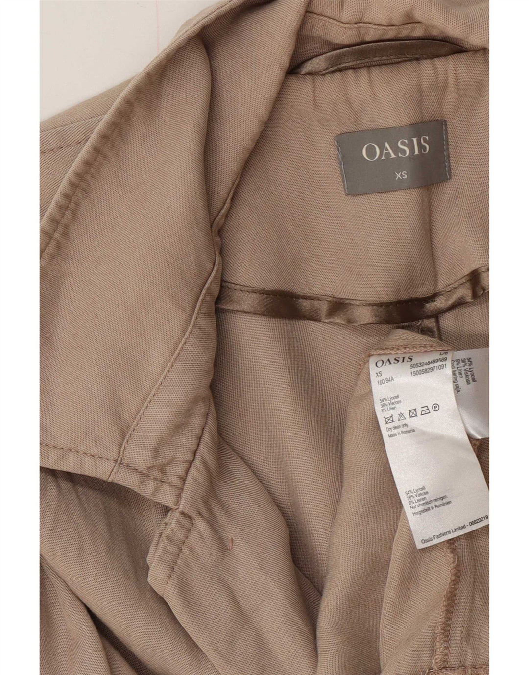 Женский тренч Oasis UK 6 XS Серый лиоцелл