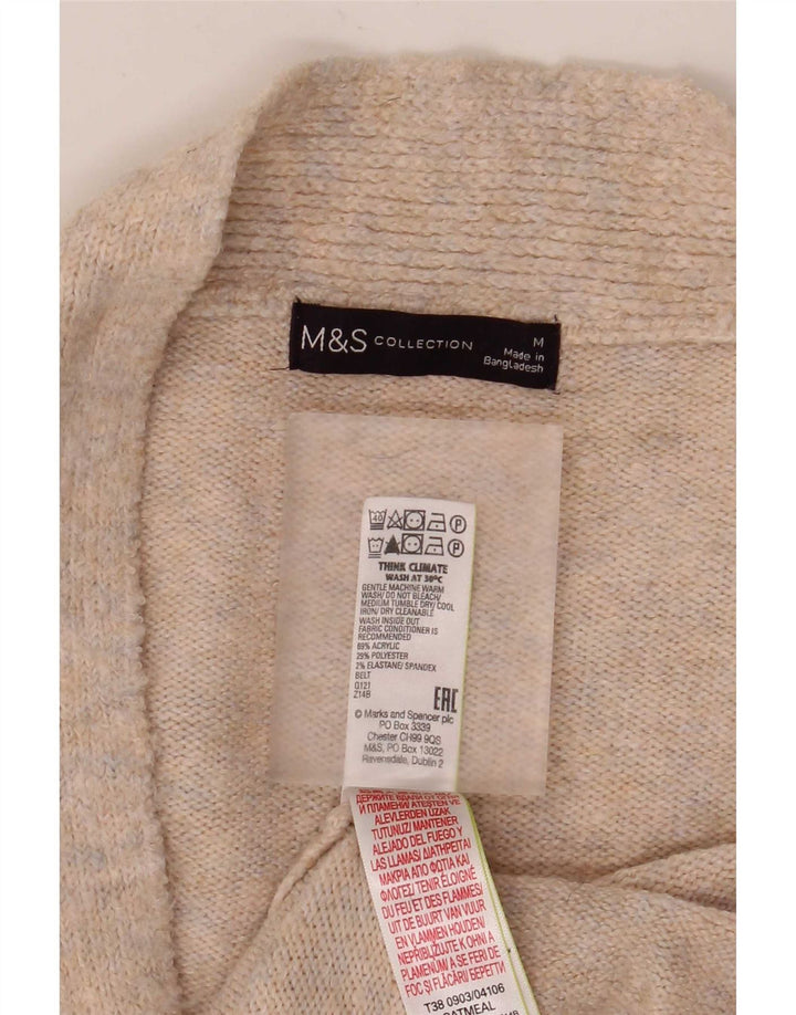 Женский удлиненный кардиган Marks & Spencer UK 14, средний бежевый