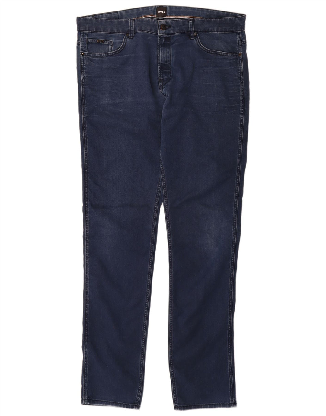 Мужские узкие джинсы Hugo Boss W38 L36 темно-синие, хлопок
