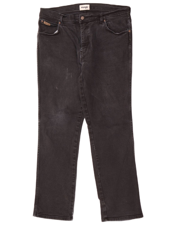 Мужские прямые джинсы Wrangler Texas W36 L32, черный хлопок