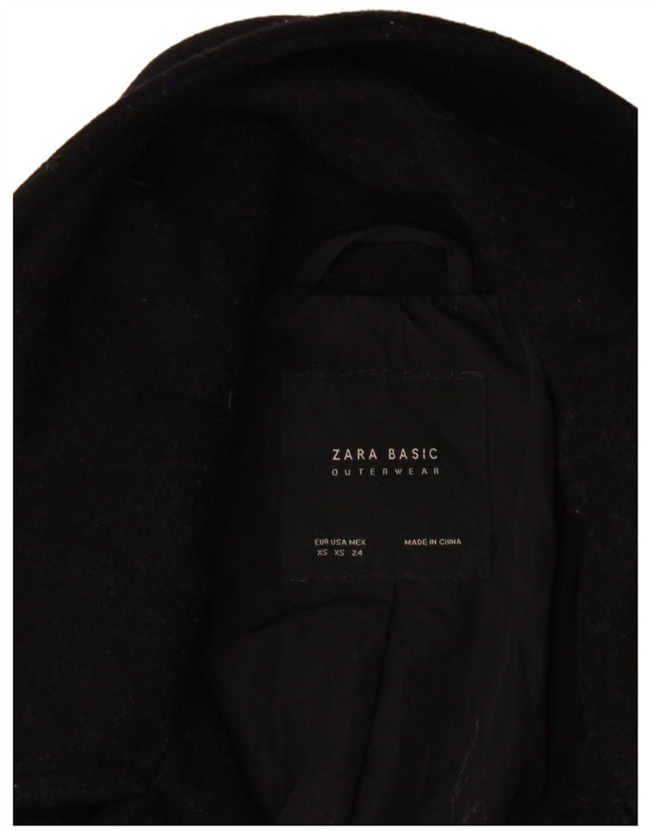 Женское двубортное пальто оверсайз Zara UK 6 XS, черное
