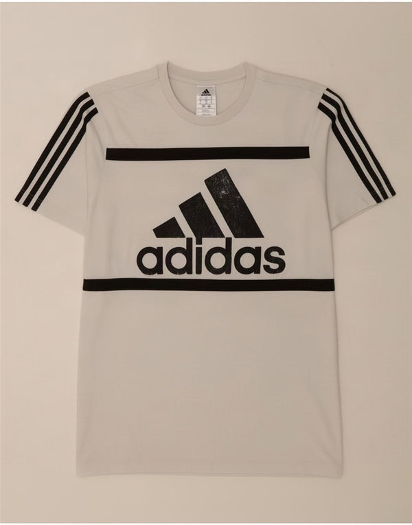 Мужская футболка Adidas с рисунком, большой белый хлопок