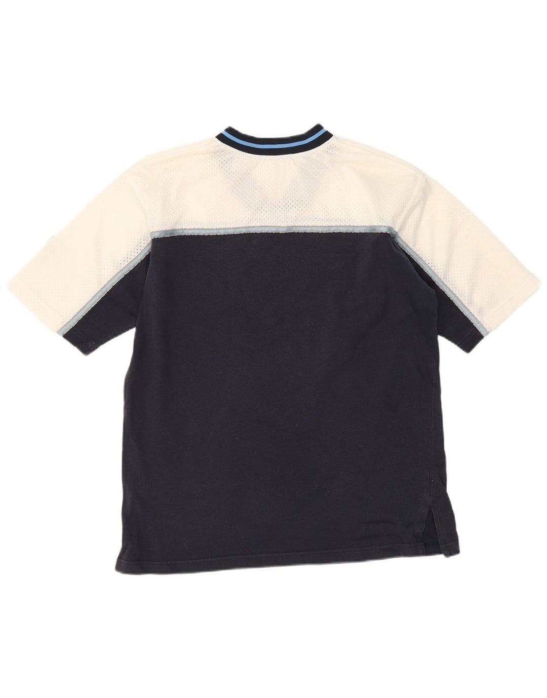 Мужская футболка FILA, маленькая, темно-синяя, хлопковая с цветными блоками