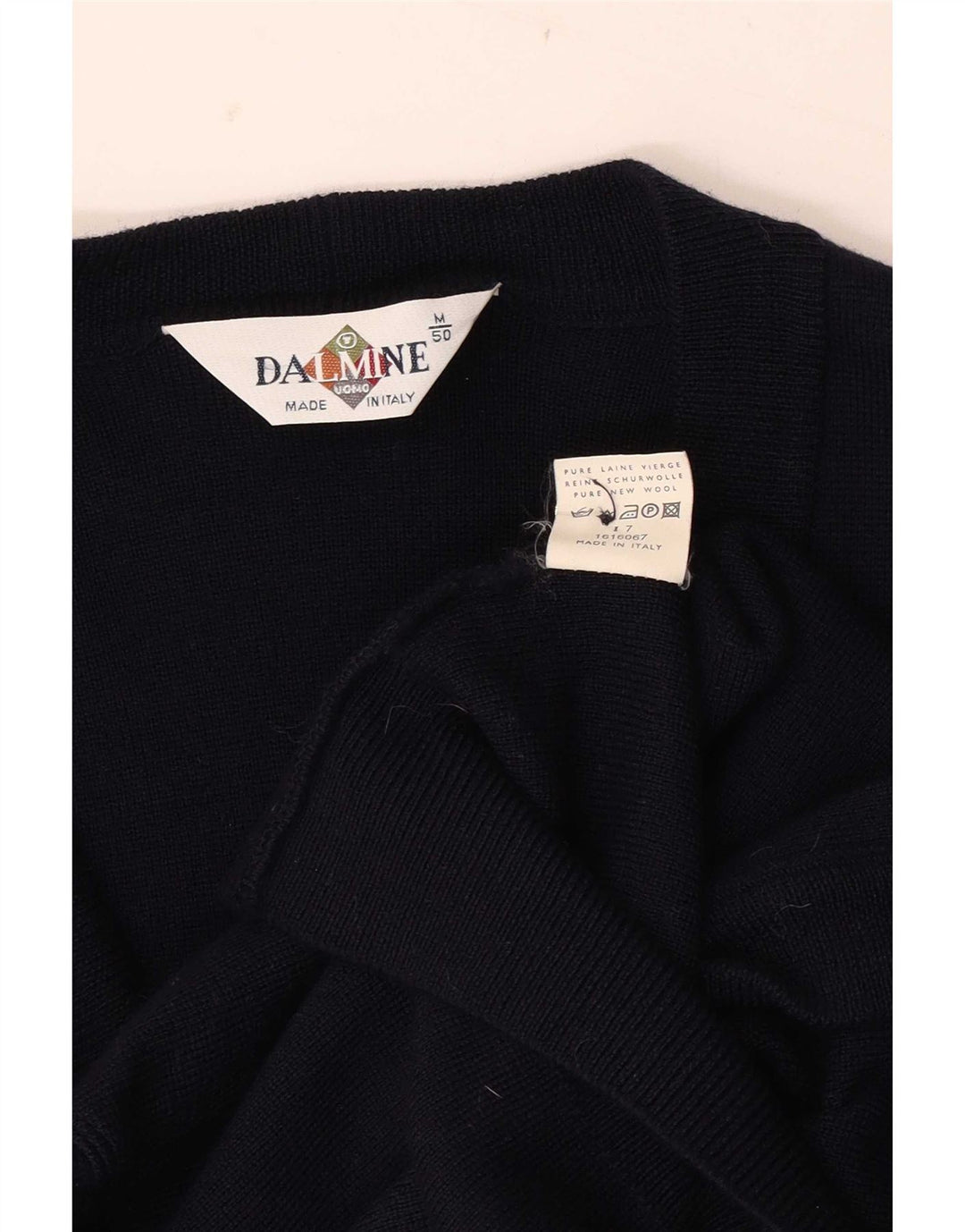 DALMINE Мужской кардиган-свитер IT 50 Medium Navy Blue Натуральная шерсть