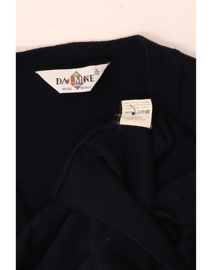 DALMINE Мужской кардиган-свитер IT 50 Medium Navy Blue Натуральная шерсть