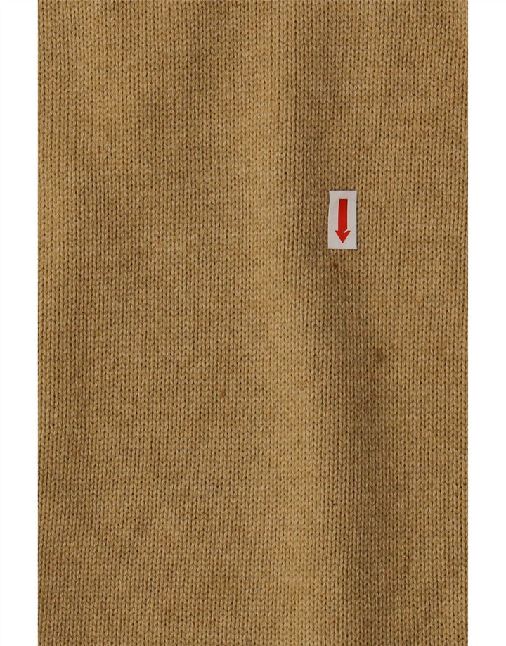 TOMMY HILFIGER Мужской джемпер с круглым вырезом, большой бежевый хлопковый свитер