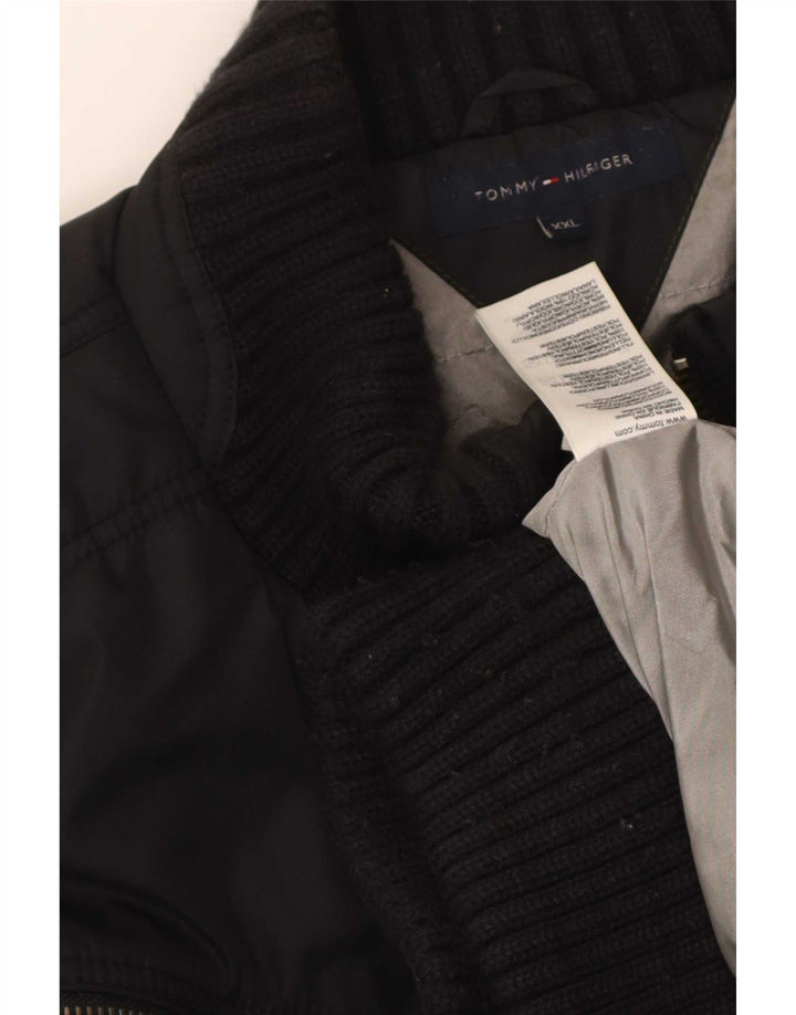 Мужская куртка-бомбер Tommy Hilfiger UK 44 2XL, черный нейлон