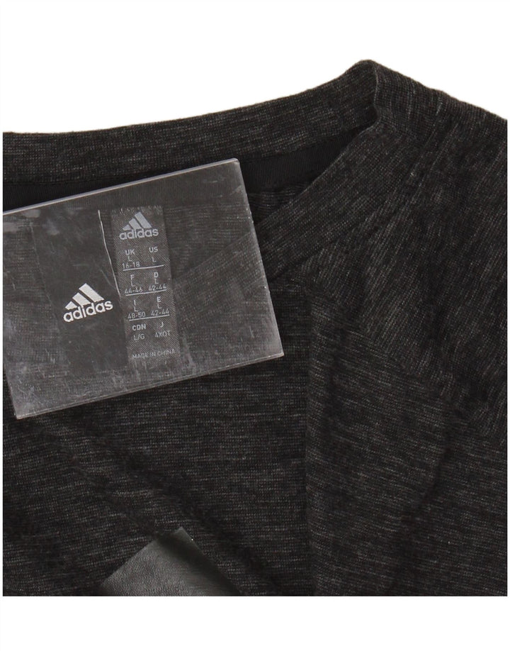 Женский жилет с рисунком ADIDAS UK 16/18, большой серый в крапинку