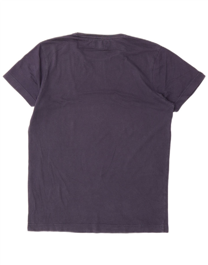 Мужская футболка с рисунком Jack & Jones, темно-синий, хлопковый топ среднего размера