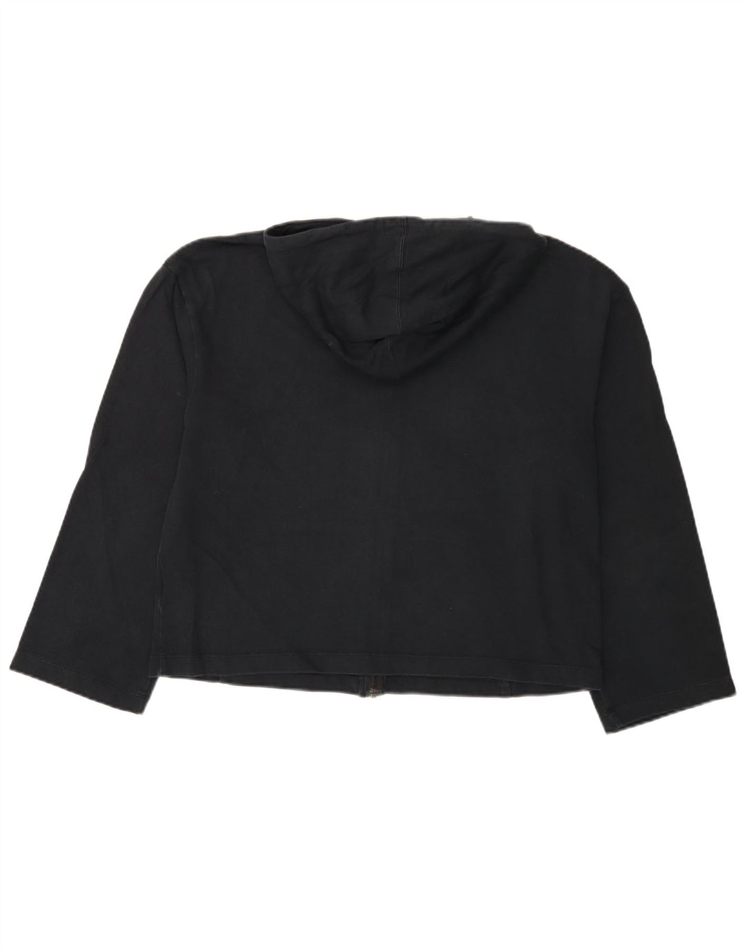 Женский свитер с капюшоном на молнии NIKE UK 12, средний черный, хлопковый