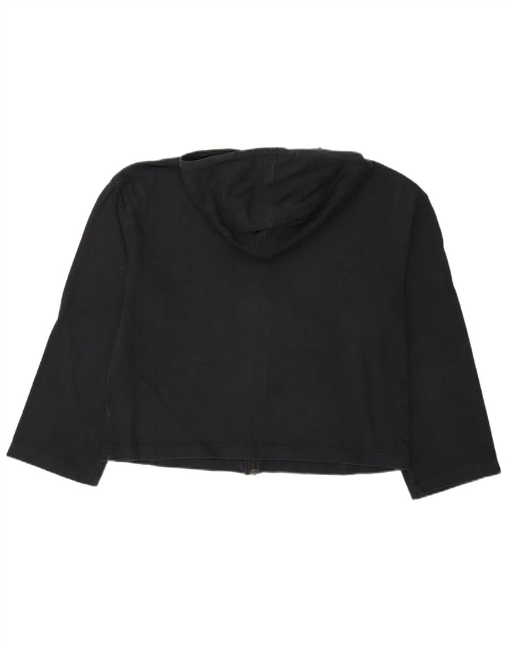 Женский свитер с капюшоном на молнии NIKE UK 12, средний черный, хлопковый