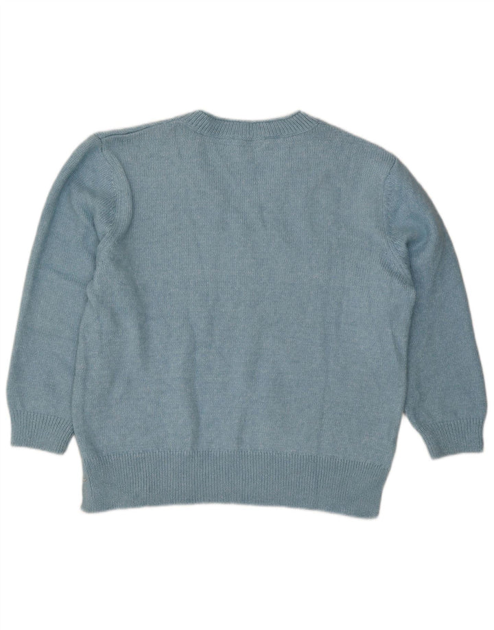 Женский свободный джемпер с v-образным вырезом Zara UK 18 XL, синий