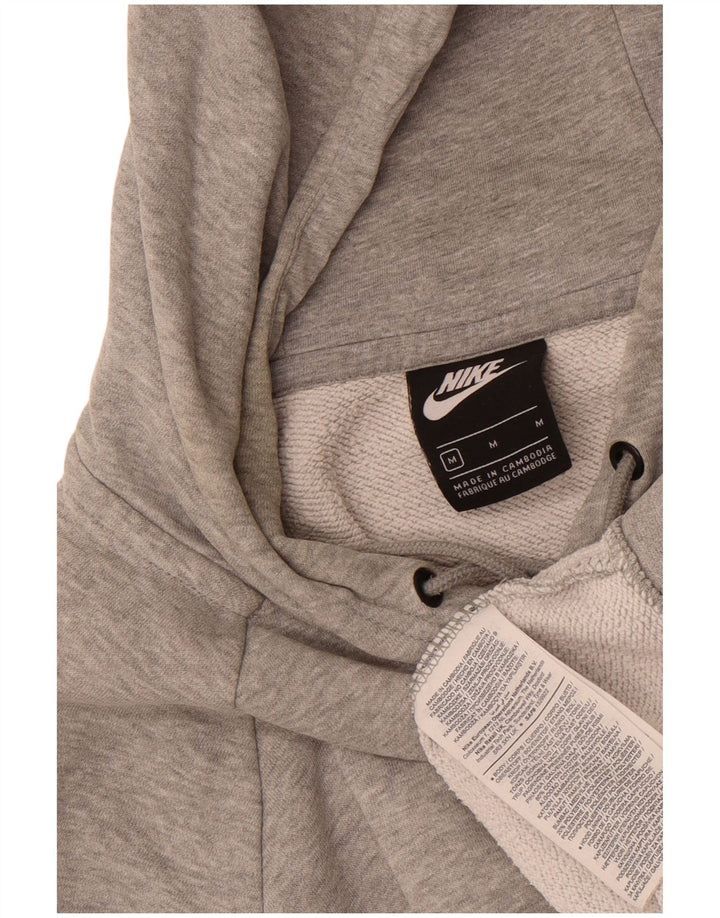 Мужской джемпер с капюшоном Nike среднего серого цвета, хлопок с крапинками