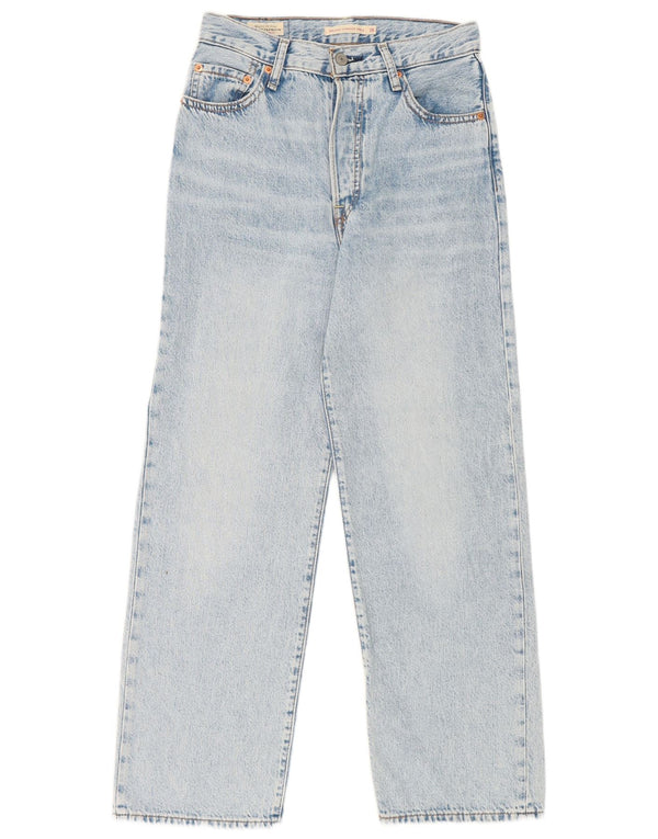 Женские прямые джинсы Levi's Ribcage с высокой посадкой W26 L27, синий хлопок
