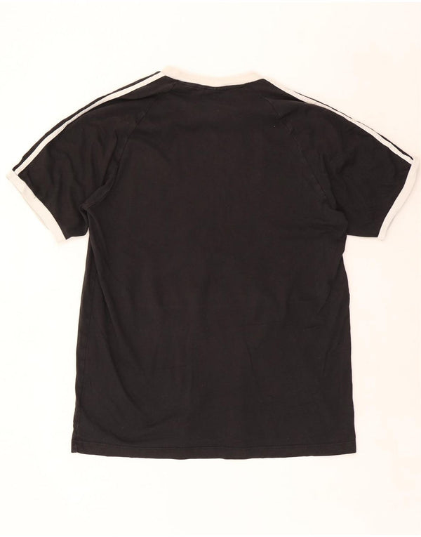 Мужская футболка Adidas Top XL черная, хлопок с цветными блоками