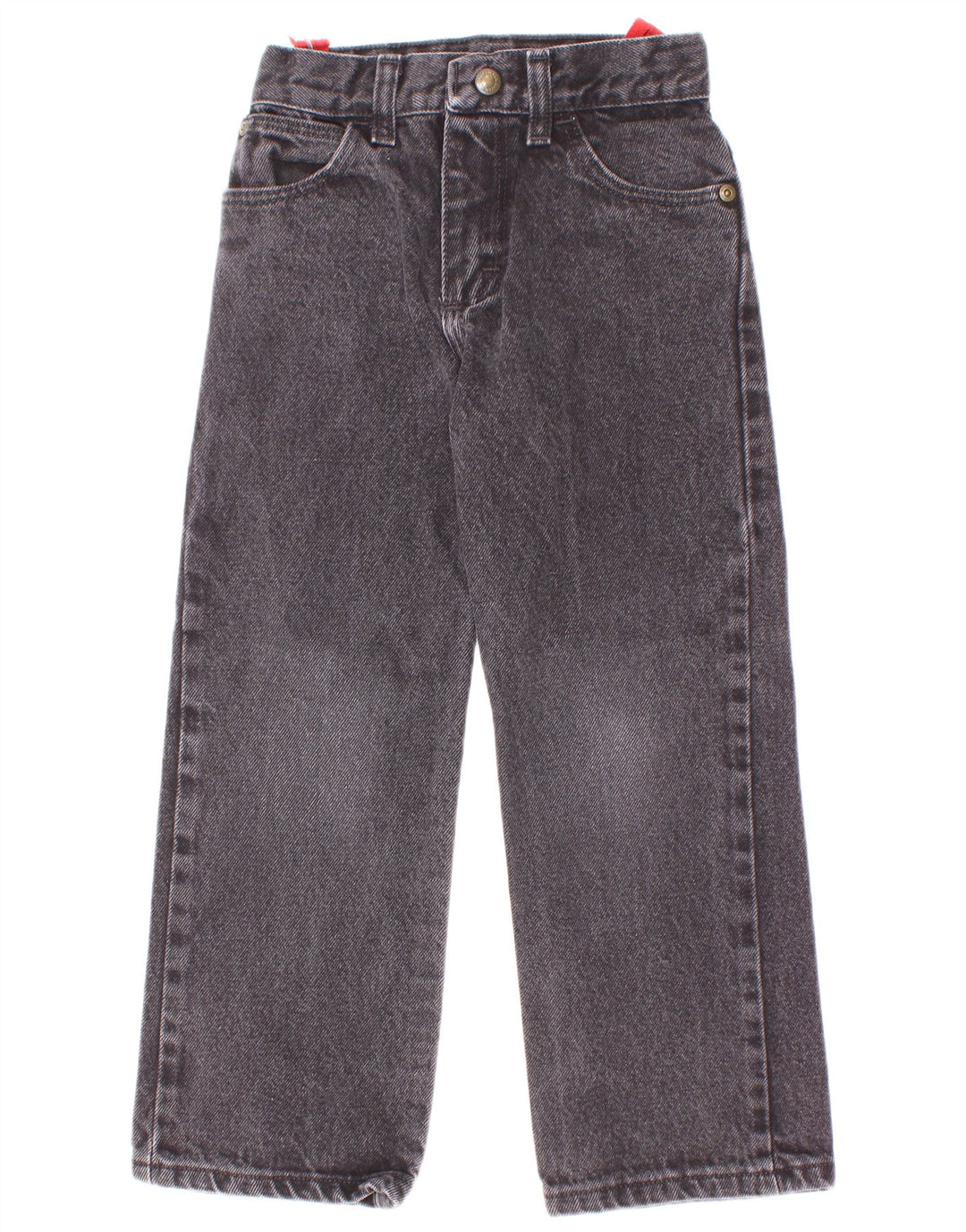 Джинсы узкого кроя Wrangler для мальчиков 7–8 лет W22 L20, серый хлопок
