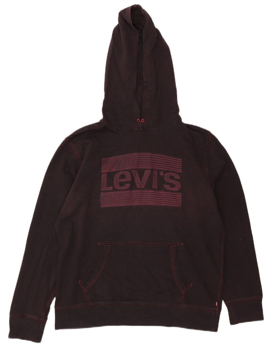 Мужской джемпер с капюшоном Levi's, большой черный, хлопковый