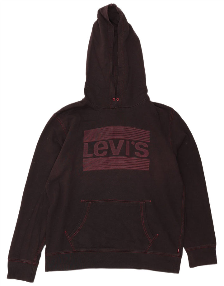 Мужской джемпер с капюшоном Levi's, большой черный, хлопковый