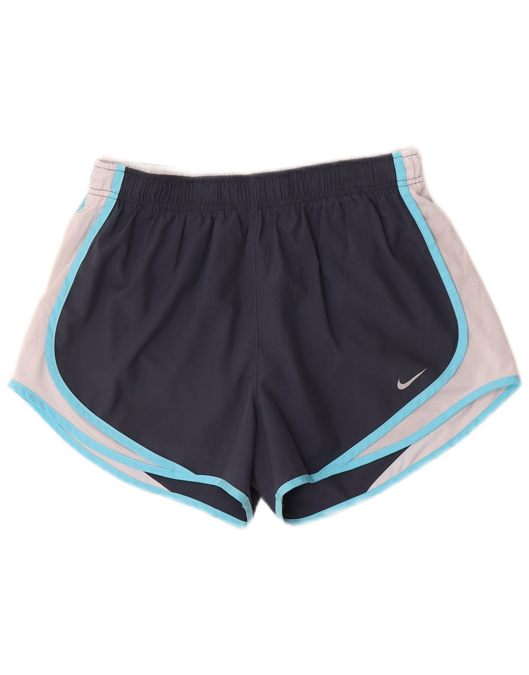 Мужские спортивные шорты Nike Dri Fit среднего размера, темно-синие, полиэстер с цветными блоками