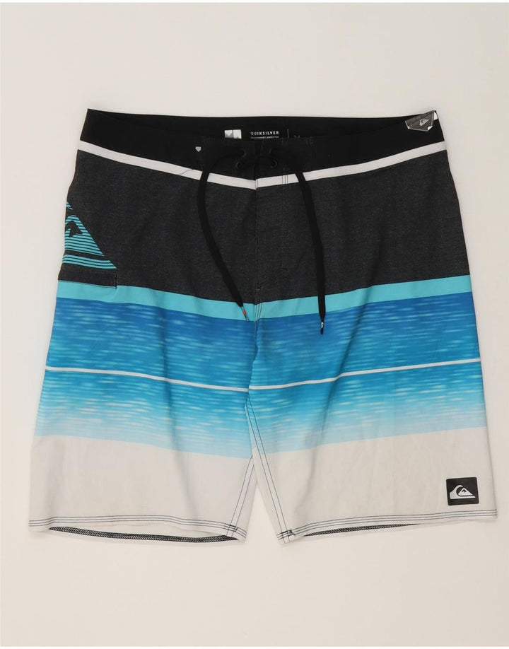 Мужские шорты для плавания Quiksilver с рисунком, большие разноцветные полоски