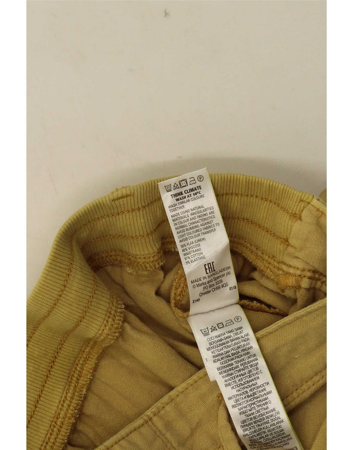 Женские шорты Marks & Spencer UK 16, большие W34, льняной цвет цвета хаки