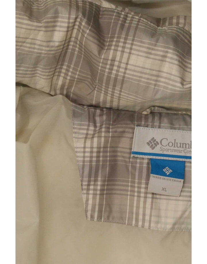 Женская утепленная куртка Columbia с капюшоном UK 18 XL, серая клетка из полиэстера