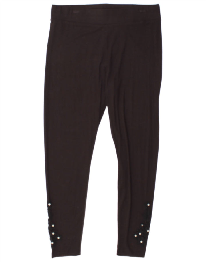 Женские леггинсы MARKS & SPENCER UK 16, большие, черные, вискоза
